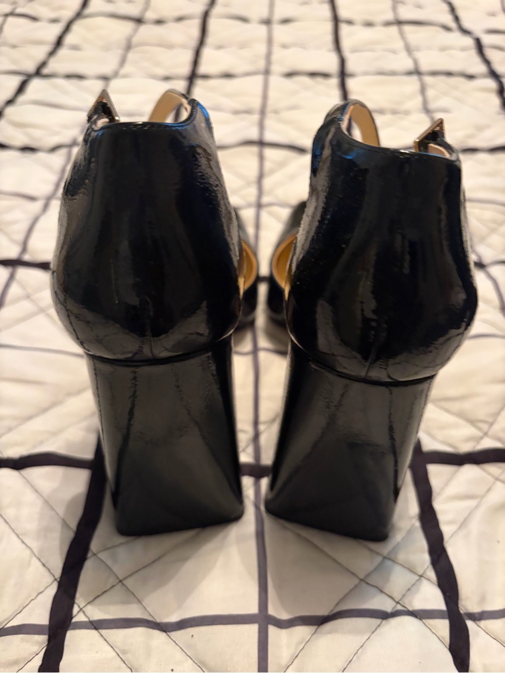 Jessica Simpson Black Patent Square-Toe Mary Jane Heels - Picture 5 of 5